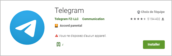mise a jour telegram android