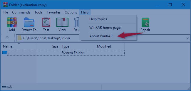 Mettre à Jour WinRAR 1