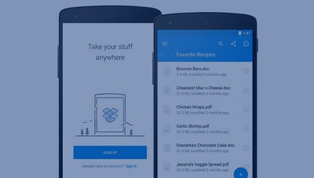 mettre a jour dropbox android
