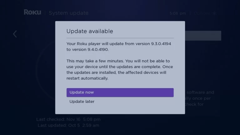 Comment mettre à jour manuellement le micrologiciel du Roku 6