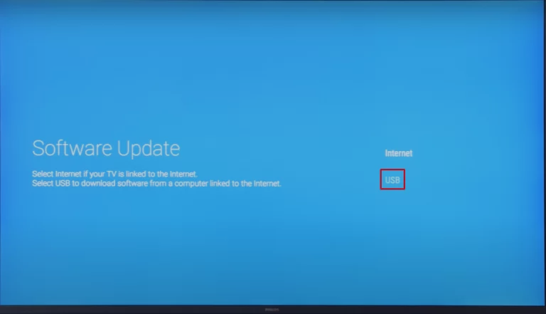 Mise à jour du logiciel de Philips Smart TV via USB 3