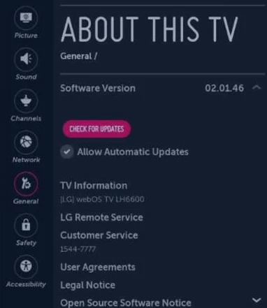 How to Update LG Smart TV using Internet 2