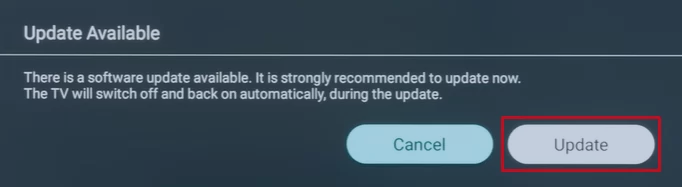 Mise à jour du logiciel de Philips Smart TV via Internet 5