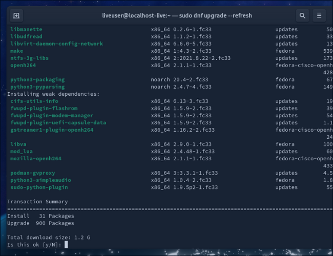 Comment mettre à jour Fedora en utilisant le 2