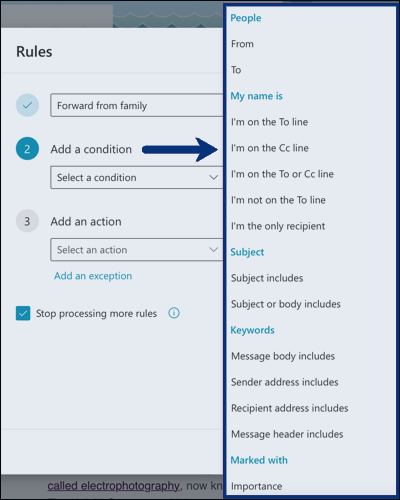 Transférer certains courriels 3