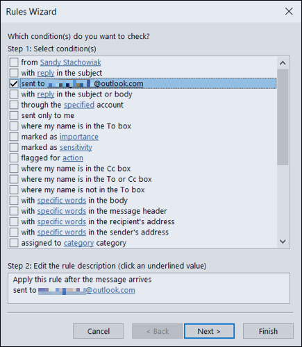 Transférer tous les courriels 1